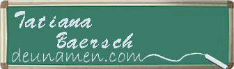 Tatiana Baersch Visitenkarte
